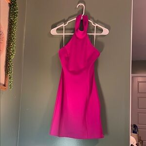 Lulu's Pink Sheath Halter Dress for Cocktail